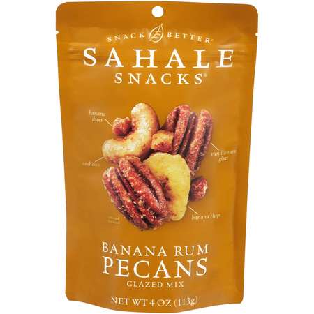SAHALE SNACKS Sahale 4 oz. Banana Rum Pecans Glazed Mix, PK6 9386900028